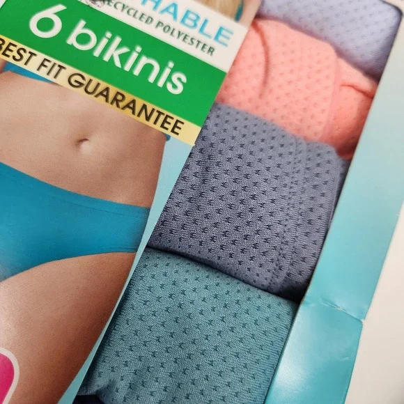 New! FRUIT OF THE LOOM Women's Breathable Seamless Lot of 11 Bikinis SZ 8/XL - Picture 5 of 10